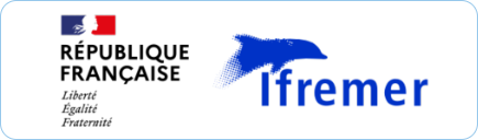 Logotyp instytutu IFREMER, który monitoruje jakość wody wykorzystywanej przez Sterimar